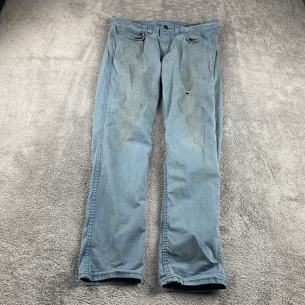 Levis 511 Slim Skinny Fit Jeans Mens 32x26 Greenish Blue Low Rise